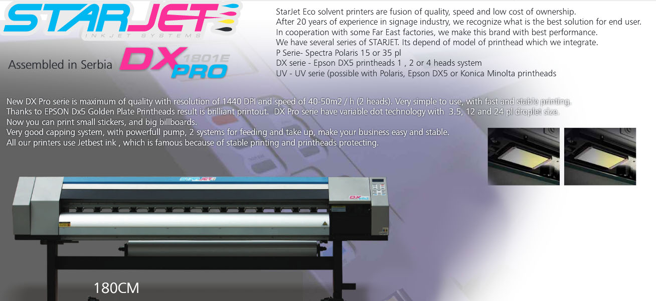 oglas na reklamiraj.se Solvent printer Star Jet 1800